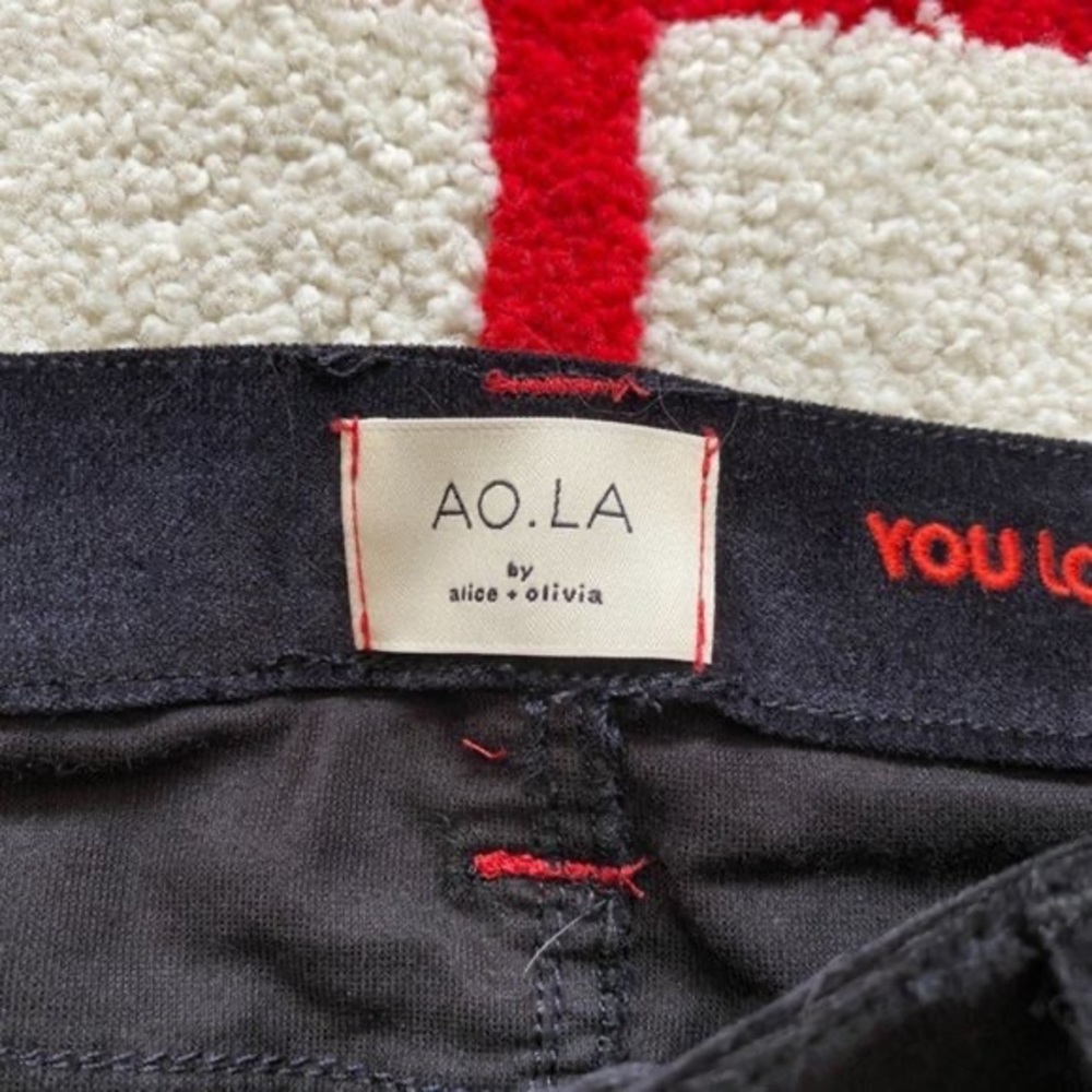 NWT AO.LA by alice + olivia Good High-Rise Button-Fly Velvet Skinny Jeans 25 - Picture 12 of 13